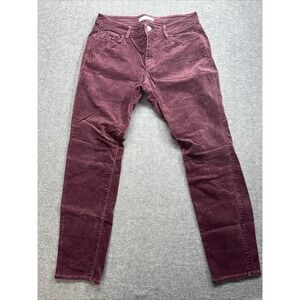 LOFT Corduroy Pants Women's 30/10 Red‎ Stretch Fabric Curvy Skinny NWT